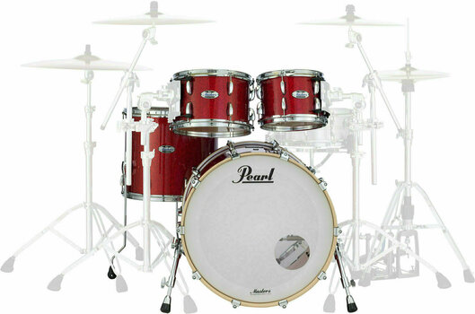 Set Batteria Acustica Pearl MCT924XEP-C319 Masters Maple Complete Inferno Red Sparkle - 2