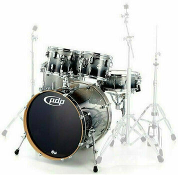 Akustická bicí souprava PDP by DW Concept Shell Pack 5 pcs 22" Silver to Black Sparkle - 2