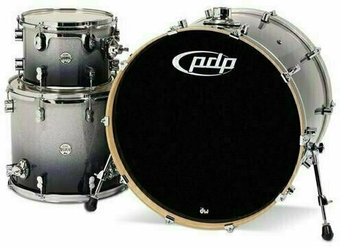 Akoestisch drumstel PDP by DW CM3 Concept Maple Shellset Silver to Black Sparkle - 2