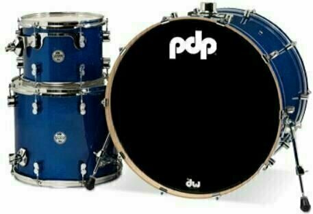 Akustická bicí souprava PDP by DW Concept Shell Pack 3 pcs 24" Blue Sparkle - 2
