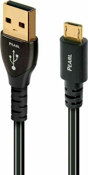 Hi-Fi USB-kaapeli AudioQuest Pearl 0,75 m Musta-Valkoinen Hi-Fi USB-kaapeli - 2