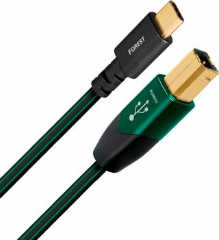 Hi-Fi USB-kábel AudioQuest Forest 1,5 m Fekete-Zöld Hi-Fi USB-kábel - 2