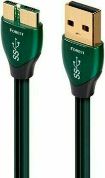 Cablu USB Hi-Fi AudioQuest Forest 1,5 m Negru-Verde Cablu USB Hi-Fi - 2