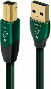 Hi-Fi USB-kábel AudioQuest Forest 1,5 m Fekete-Zöld Hi-Fi USB-kábel - 2