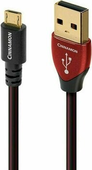 Hi-Fi USB-kaapeli AudioQuest Cinnamon 0,75 m Musta-Punainen Hi-Fi USB-kaapeli - 2