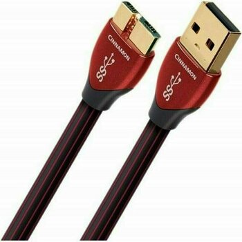 Cablu USB Hi-Fi AudioQuest Cinnamon 0,75 m Negru-Roșu Cablu USB Hi-Fi - 2