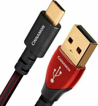 Cabo USB Hi-Fi AudioQuest Cinnamon 1,5 m Preto-Vermelho Cabo USB Hi-Fi - 2