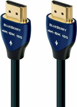 Hi-Fi videokabel AudioQuest Blueberry 2 m Blauw-Zwart Hi-Fi videokabel - 2