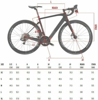 Race-/gravel-elektrische fiets Wilier Cento1 Hybrid Shimano Ultegra RD-R8000 2x11 Black/Red Matt S - 23