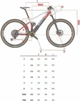 Vélo électriques de montagne Wilier 101FX Hybrid Shimano XT RD-M8100 1x12 Grey/Black/Red Matt M - 12