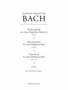 Noder til klaverer J. S. Bach Knižka skladieb pre Annu Magdalenu Bachovou Musik bog - 2