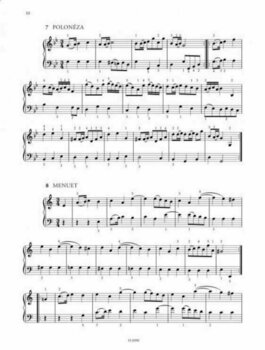 Music sheet for pianos J. S. Bach Knižka skladieb pre Annu Magdalenu Bachovou Music Book - 3