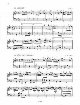 Noder til klaverer J. S. Bach Knižka skladieb pre Annu Magdalenu Bachovou Musik bog - 4