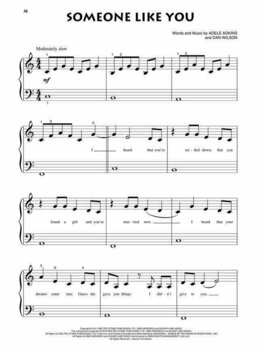 Partitura para pianos Adele For Beginning Piano Solo Livro de música - 5