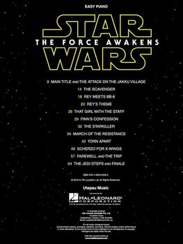Partitura para pianos Hal Leonard Episode VII - The Force Awakens Easy Piano Music Book - 2
