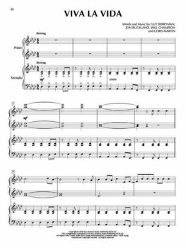 Partitura para pianos Coldplay Piano Duet Play-Along Volume 45 Livro de música - 2
