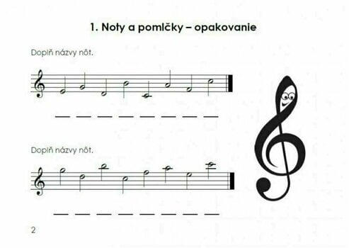 Музикално образование Martin Vozar Hudobná náuka 2 - pracovný zošit Нотна музика - 2