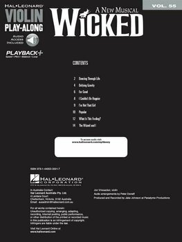Music sheet for strings Hal Leonard Wicked Violin Music Book - 2