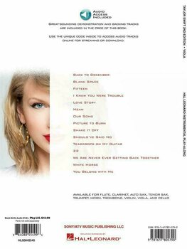 Partitura para cuerdas Taylor Swift Viola Music Book - 3