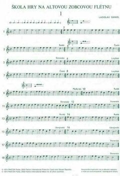Music sheet for wind instruments Ladislav Daniel Škola hry na altovou zobcovou flétnu 1 Music Book - 2
