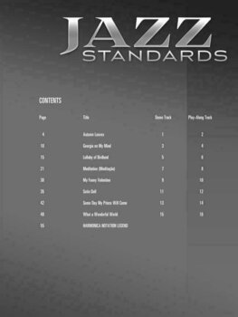 Music sheet for wind instruments Hal Leonard Jazz Standards Harmonica Music Book - 3