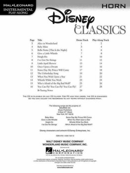 Noty pre dychové nástroje Disney Classics Horn Noty - 3