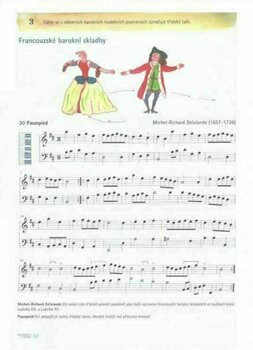 Music sheet for wind instruments Kvapil-Kvapilová Flautoškola 3 (gitarové doprovody) Music Book - 3