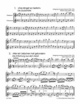 Noty pre dychové nástroje Bärenreiter Classic Hits for 2 Clarinets Noty - 2