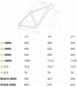 Jäykkäperäinen maastopyörä 4Ever Sceleton 2 Shimano Acera RD-M360 3x8 Musta-Green 19" - 2