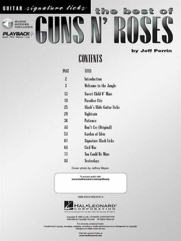 Gitár és basszusgitár kották Hal Leonard The Best Of Guns N' Roses Guitar Kotta - 2