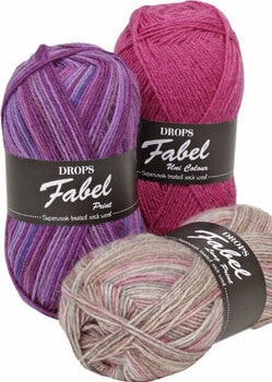 Fil à tricoter Drops Fabel Print 161 Pink Dream - 2