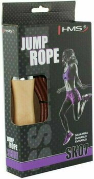 Hüppenöör HMS SK07 Skipping Rope Leather Wood - 3