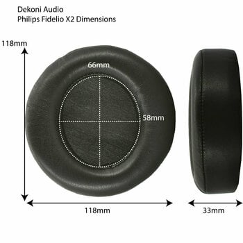 Μαξιλαράκια Αυτιών για Ακουστικά Dekoni Audio EPZ-FIDX2-CHS Μαξιλαράκια Αυτιών για Ακουστικά  Fidelio X2HR Μαύρο χρώμα - 5