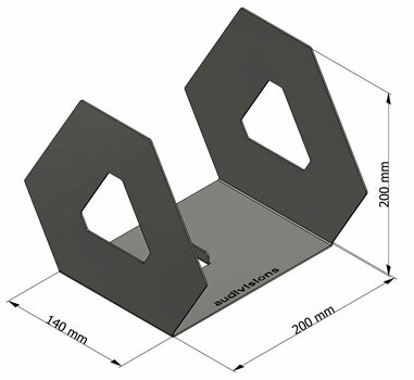 Vinüülplaatide hoidja lauale Audivisions Hexa DT - 6