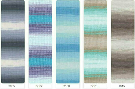 Fios para tricotar Alize Bella Batik 100 2130 Light Blue - 2