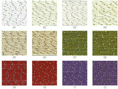 Fios para tricotar Nazli Gelin Garden Metalic 10 Red-Silver - 2