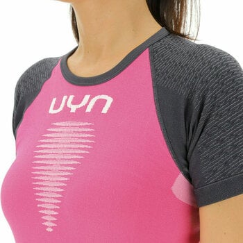 Hardloopshirt met korte mouwen UYN Marathon Ow Shirt Magenta/Charcoal/White L/XL Hardloopshirt met korte mouwen - 4