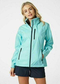 Helly Hansen Women's Crew Hooded Sailing Jacket Glacier Blue M