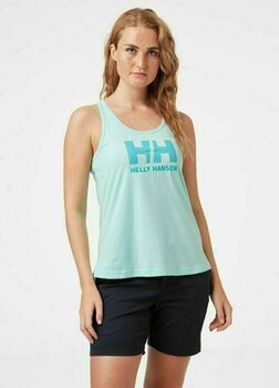 T-Shirt Helly Hansen W HH Logo Singlet T-Shirt Blue Tint L - 4