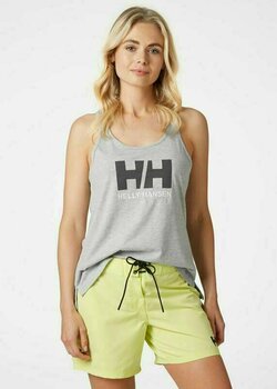 Camisa Helly Hansen W HH Logo Singlet Camisa Grey Melange XL - 3
