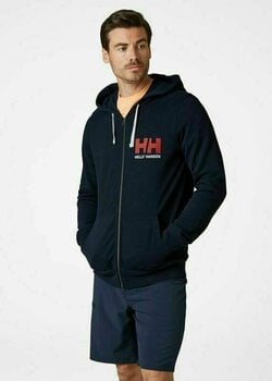 Hoodie Helly Hansen Men's HH Logo Full Zip Hoodie Navy M - 3