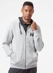 Trui Helly Hansen Men's HH Logo Full Zip Grey Melange - 3