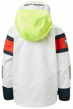 Detské jachtárske oblečenie Helly Hansen JR Salt 2 Jacket Biela 164 - 2
