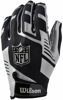 American football Wilson NFL Stretch Fit Receiver Gloves Silver American football - 2