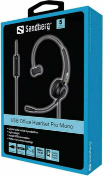 Peakomplekt kontorisse Sandberg USB Pro Mono Headset with Microphone - 3