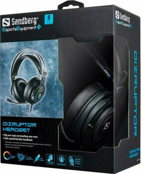 Auricolare PC Sandberg Dizruptor Headset USB 7.1 with Microphone - 3