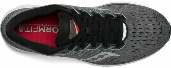 Road running shoes Saucony Ride 13 Charcoal/Red 45 Road running shoes - 3