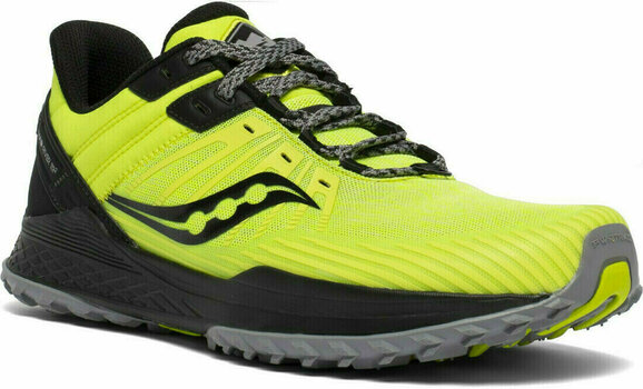 Trail running shoes Saucony Mad River TR2 Citrus/Black 45 Trail running shoes - 5