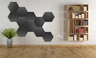 Panou absorbant din spumă Mega Acoustic HEXAPET GP28 Gray Panou absorbant din spumă - 3