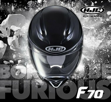 Helmet HJC F70 Semi Flat Black 2XL Helmet - 5